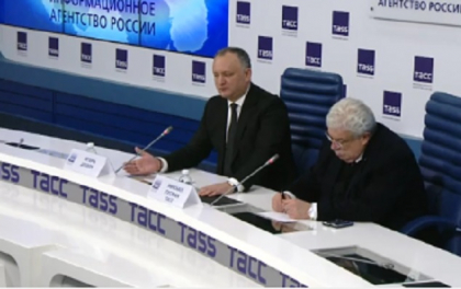 Igor Dodon sustine o conferinta de presa la agentia rusa TASS, la Moscova. LIVE VIDEO Igor Dodon sustine o conferinta de presa la agentia rusa TASS, la Moscova. LIVE VIDEO