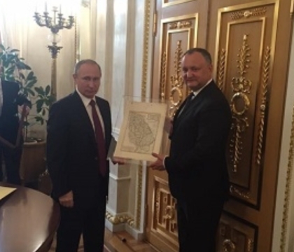 Cadoul primit de Igor Dodon de la Vladimir Putin: "Jumatate din teritoriul actual al Romaniei este moldovenesc"