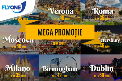 Mega Promotie Fly One! Zboara de la doar 35 euro spre Europa si Rusia!