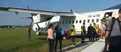 Comunicatul oficial al Tarom despre avionul de pe cursa Bucuresti-Chisinau care a iesit de pe pista 
