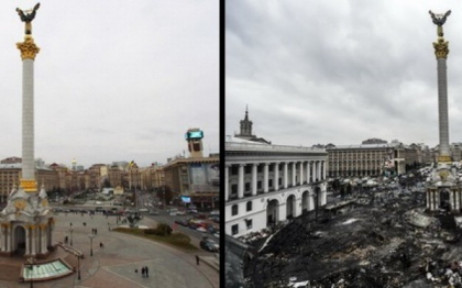INAINTE SI DUPA. Piata Indepedentei din Kiev, in imagini tulburatoare. "Oamenilor nu le mai pasa daca mor sau traiesc" INAINTE SI DUPA. Piata Indepedentei din Kiev, in imagini tulburatoare. "Oamenilor nu le mai pasa daca mor sau traiesc"