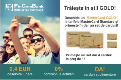 (P) MasterCard GOLD la Fincombank - Operatiuni bancare sigure in orice tara
