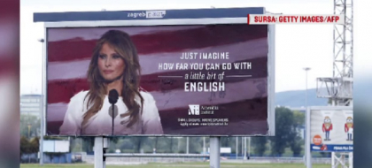 "Pana unde puteti ajunge cu un pic de engleza!" Reactia Melaniei Trump cand a vazut reclama