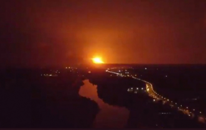 Explozie puternica la un depozit de munitie din Ucraina Explozie puternica la un depozit de munitie din Ucraina