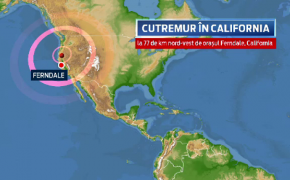 Cutremur cu magnitudinea de 6.9. Seismul a avut loc in largul coastelor nordice ale statului american California Cutremur cu magnitudinea de 6.9. Seismul a avut loc in largul coastelor nordice ale statului american California