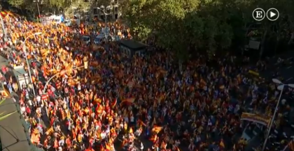 Miting impotriva independentei Cataloniei, la Barcelona -IMAGINI LIVE