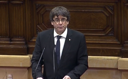 Liderul Cataloniei a propus Parlamentului suspendarea declararii independentei - VIDEO