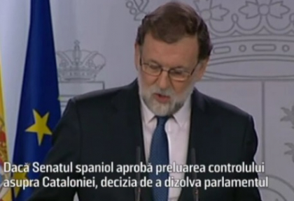 Premierul Spaniei anunta suspendarea guvernului catalan. Puigdemont: Este cel mai urat atac de dupa dictatorul Franco