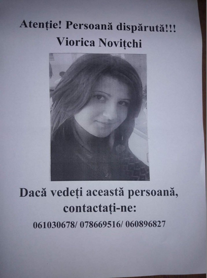 Tanara, cautata timp de 6 zile de prieteni si parinti, a fost gasita la Nisporeni. S-a pornit la o manastire
