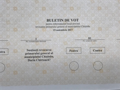 URMARESTE LIVE. Incepe tiparirea buletinelor de vot pentru referendumul local de demitere a lui Dorin Chirtoaca. Asa vor arata URMARESTE LIVE. Incepe tiparirea buletinelor de vot pentru referendumul local de demitere a lui Dorin Chirtoaca. Asa vor arata