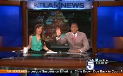 Test de spontaneitate, in direct. Cum au reactionat 2 prezentatori TV din Los Angeles in timpul unui cutremur