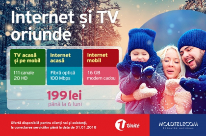 Internet si TV oriunde, cu Moldtelecom Internet si TV oriunde, cu Moldtelecom