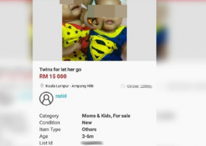 Parinti din Malaezia, retinuti dupa ce au incercat sa-si vanda gemenii