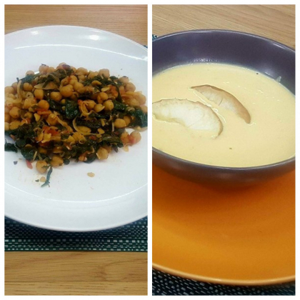 Supa crema de dovleac si salata de naut cu spanac! Doua retete delicioase si sanatoase, propuse de Maia Sandu - FOTO Supa crema de dovleac si salata de naut cu spanac! Doua retete delicioase si sanatoase, propuse de Maia Sandu - FOTO