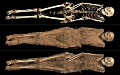 A fost descoperita o mumie de acum 1.300 de ani, ce avea un tatuaj intr-o zona intima