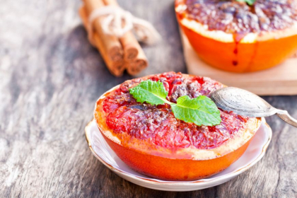 Desert simplu pentru Anul Nou - Grapefruit cu rom