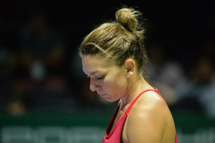 Simona Halep a strigat catre public, dupa ce a pierdut primul set cu Wozniacki - VIDEO