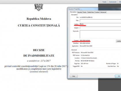 Decizia din decembrie a Curtii Constitutionale a fost scrisa pe 29 ianuarie - ZdG.md Decizia din decembrie a Curtii Constitutionale a fost scrisa pe 29 ianuarie - ZdG.md
