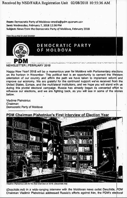 Interviul cu Plahotniuc, cap de afis in materialele distribuite de firmele de lobby din SUA - Mold-street.com