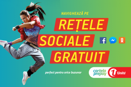 Facebook, Odnoklassniki si Messenger cu trafic gratuit, la Cartela Prepay de la Unite