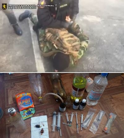 19 persoane, printre care doi militari ai Armatei Nationale, dar si un fost politist, pusi la pamant de mascati fiind suspectati de trafic de droguri. Momentul retinerii - FOTO si VIDEO