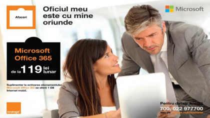 Oficiul tau virtual. Solutii de productivitate Microsoft in Abonamentele Orange