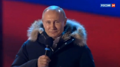 Alegeri prezidentiale in Rusia. Putin - 76,42%, dupa numararea a 90% din voturi. Participarea la vot: 59,93%