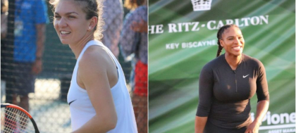 Reactia Serenei Williams dupa ce a lovit-o pe Simona Halep, in meciul de azi noapte - FOTO