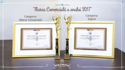 Marca Comerciala " Mos Zaharia" a primit noi premii la Categoria "Export" si Categoria "Marca Consacrata" Marca Comerciala " Mos Zaharia" a primit noi premii la Categoria "Export" si Categoria "Marca Consacrata"