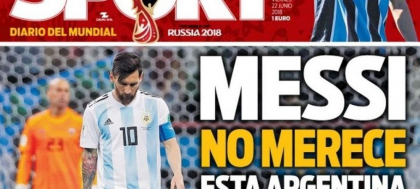 O lume intreaga socata de rusinea Argentinei: "Messi, umilinta istorica", "Nimeni nu ne mai salveaza!"- Pe primele pagini ale ziarelor de sport O lume intreaga socata de rusinea Argentinei: "Messi, umilinta istorica", "Nimeni nu ne mai salveaza!"- Pe primele pagini ale ziarelor de sport