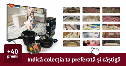 Concurs: Indica colectia ta preferata de la Floare-Carpet si castiga zeci de premii gratuit si un cupon de 15% reducere! Concurs: Indica colectia ta preferata de la Floare-Carpet si castiga zeci de premii gratuit si un cupon de 15% reducere!