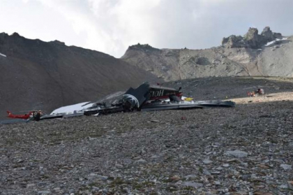 Avion prabusit in Elvetia. Toate persoanele aflate la bord au murit