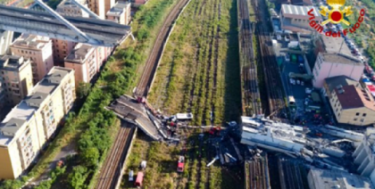 Accident Genova. Imagini filmate cu drona la o zi dupa tragedie - VIDEO