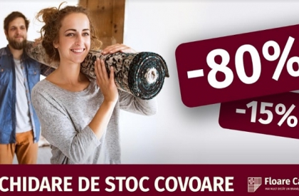 Nu rata aceasta ocazie! -15% -80% lichidare de stoc la covoarele de la FLOARE-CARPET S.A. - FOTO Nu rata aceasta ocazie! -15% -80% lichidare de stoc la covoarele de la FLOARE-CARPET S.A. - FOTO