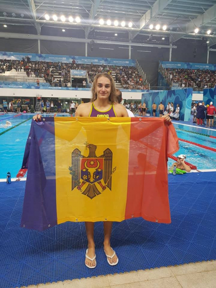Aur pentru Moldova, la Jocurile Olimpice de tineret. Inotatoarea Tatiana Salcutan a stabilit performanta uriasa pe distanta de 200 de metri spate - FOTO
