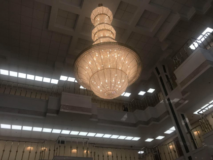 Candelabru urias si balcoane din marmura. Primele imagini din interiorul Presedintiei dupa reparatie - GALERIE FOTO