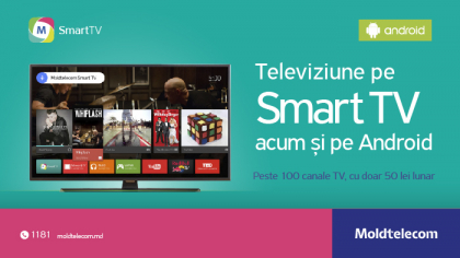 Posibilitati noi in televiziune cu serviciul Moldtelecom SmartTV, acum si pe Android Posibilitati noi in televiziune cu serviciul Moldtelecom SmartTV, acum si pe Android