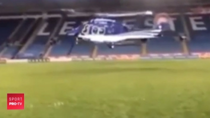 Ce se intampla la decolarea elicopterului patronului lui Leicester. Imagini soante - VIDEO