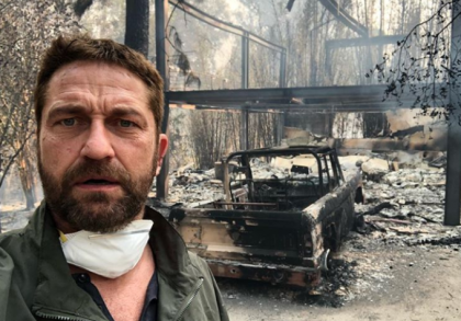 Gerard Butler a ramas fara resedinta din Malibu. Actorul a gasit totul scrum dupa ce a fost evacuat. Mesajul actorului