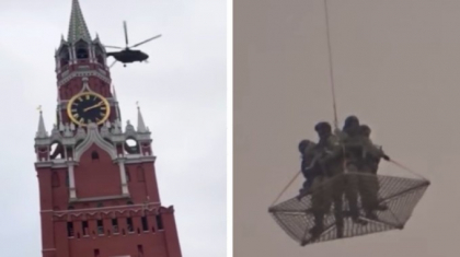 Aparitie misterioasa deasupra Kremlinului in Moscova. Ce au filmat pe cer rusii - VIDEO