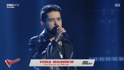 Moment spectaculos la Vocea Romaniei. Moldoveanul Vitalie Maciunschi a cantat piesa "The Sound of Silence" si merge in semifinale. Andra: "Esti preferatul meu, dintre toti concurentii de la Vocea Romaniei "