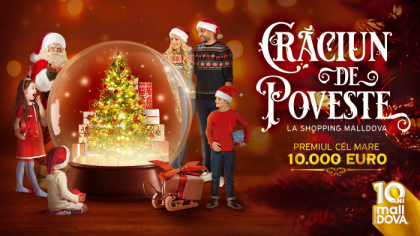 Craciun de poveste la Shopping MallDova: Distractie de nota 10, cadouri de la Mos Craciun pentru cei mici si premiu de 10.000 euro! Craciun de poveste la Shopping MallDova: Distractie de nota 10, cadouri de la Mos Craciun pentru cei mici si premiu de 10.000 euro!