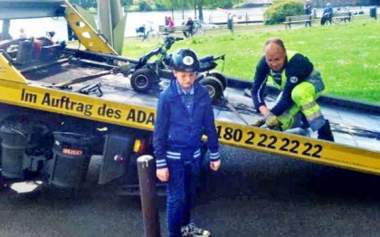 "Garcea" exista si in Germania. De ce a fost oprit de politistii din trafic un pusti de 12 ani. Ce conducea