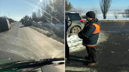 Un accident s-a produs cu putin timp in urma in apropiere de aeroportul Chisinau. Politia, la fata locului - FOTO Un accident s-a produs cu putin timp in urma in apropiere de aeroportul Chisinau. Politia, la fata locului - FOTO