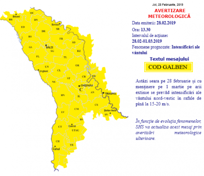 Avem un cod galben in toata tara. Anuntul facut de meteorologi cu putin timp in urma - FOTO Avem un cod galben in toata tara. Anuntul facut de meteorologi cu putin timp in urma - FOTO