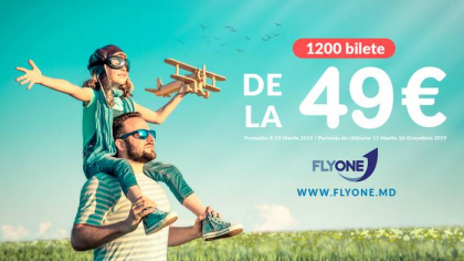 FLYONE ofera peste 1 000 de bilete de la doar 49 euro