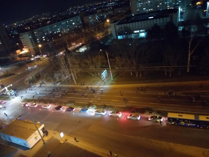 O parte din bulevardul Dacia a fost transformata in pietonala - GALERIE FOTO O parte din bulevardul Dacia a fost transformata in pietonala - GALERIE FOTO