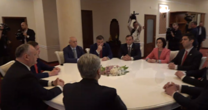 Ce au discutat Maia Sandu si Andrei Nastase cu Igor Dodon la Resedinta de Stat
