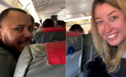 Reactia echipajului unui avion care a aterizat in orasul gresit. "Va rugam sa nu filmati" - FOTO Reactia echipajului unui avion care a aterizat in orasul gresit. "Va rugam sa nu filmati" - FOTO