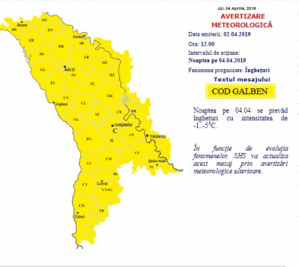 Codul galben emis de meteorologi a fost prelungit. Maxime de pana la +15 grade ne asteapta astazi, iar la noapte vom avea din nou ingheturi. Prognoza meteo - FOTO